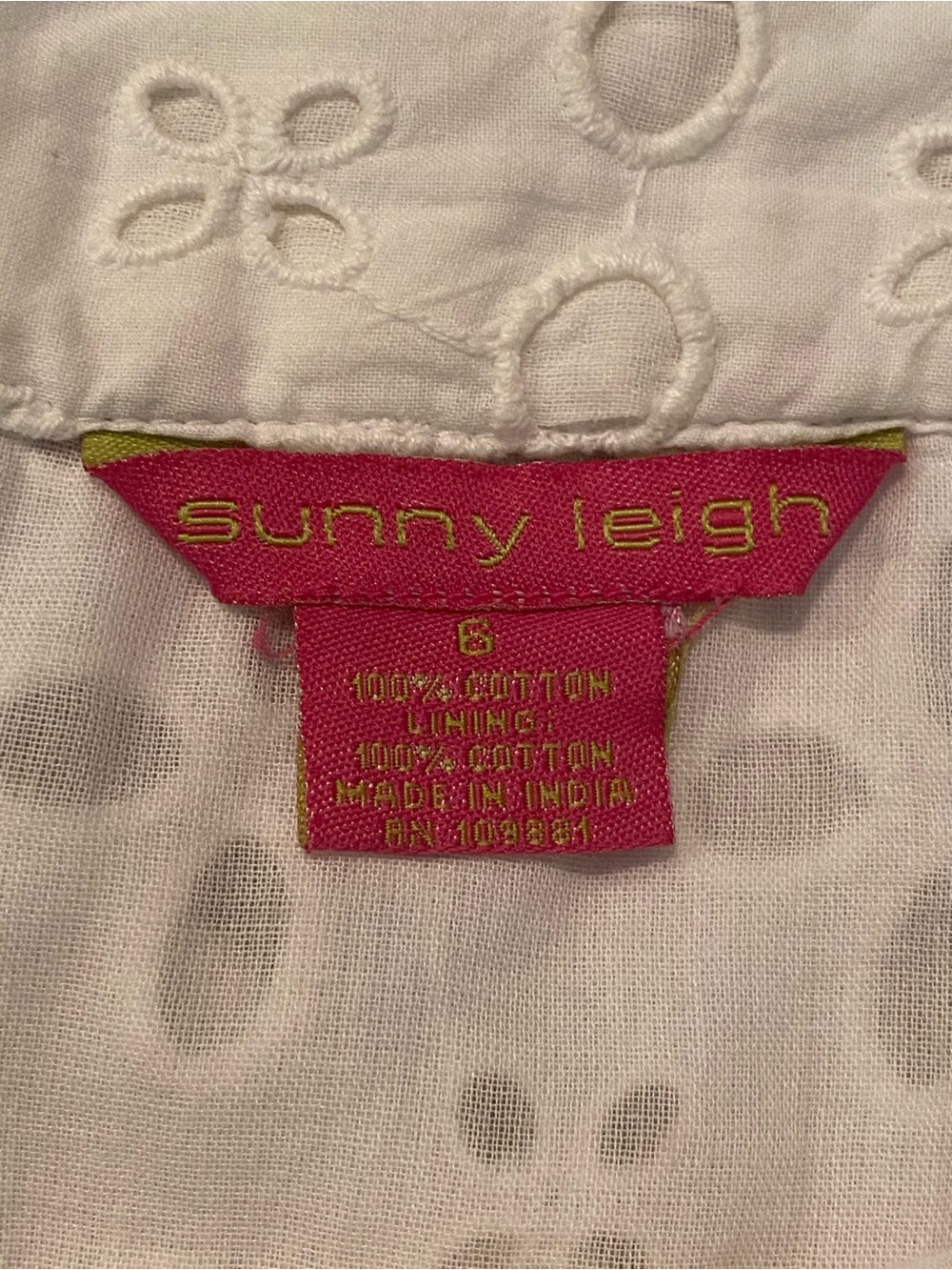 Sunny Leigh White Eyelet Mini Skirt - Picture 3 of 7